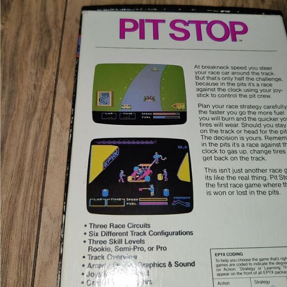 Pit Stop Epyx Computer Game For Commodore 64 In Original Box - Picture 3 of 9